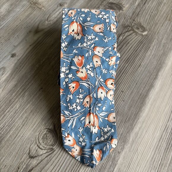 Vintage Austin Reed Blue Floral Silk Tie - Picture 1 of 6